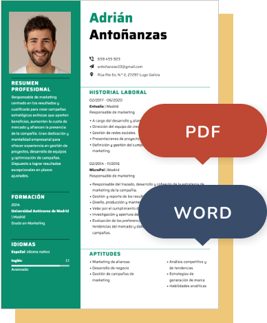¡Un currículum profesional con el que triunfarás!
