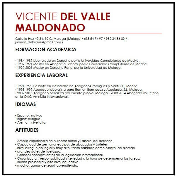 Modelo De Cv Con Declaracion Personal Micvideal Es Kulturaupice