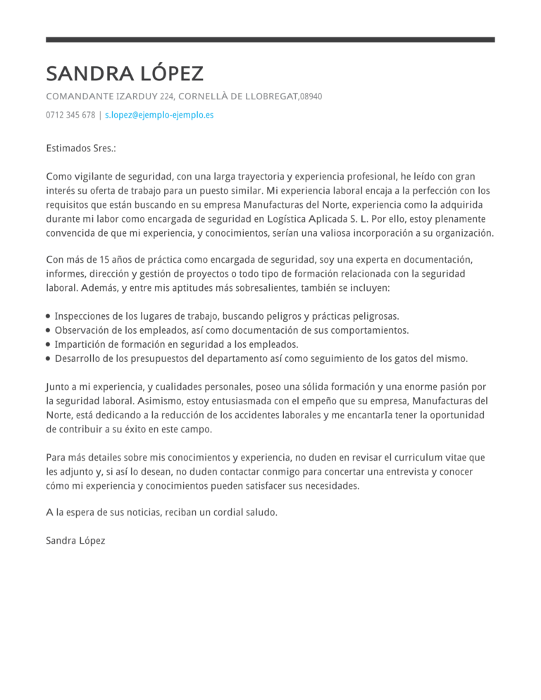 Carta De Presentacion Dependienta