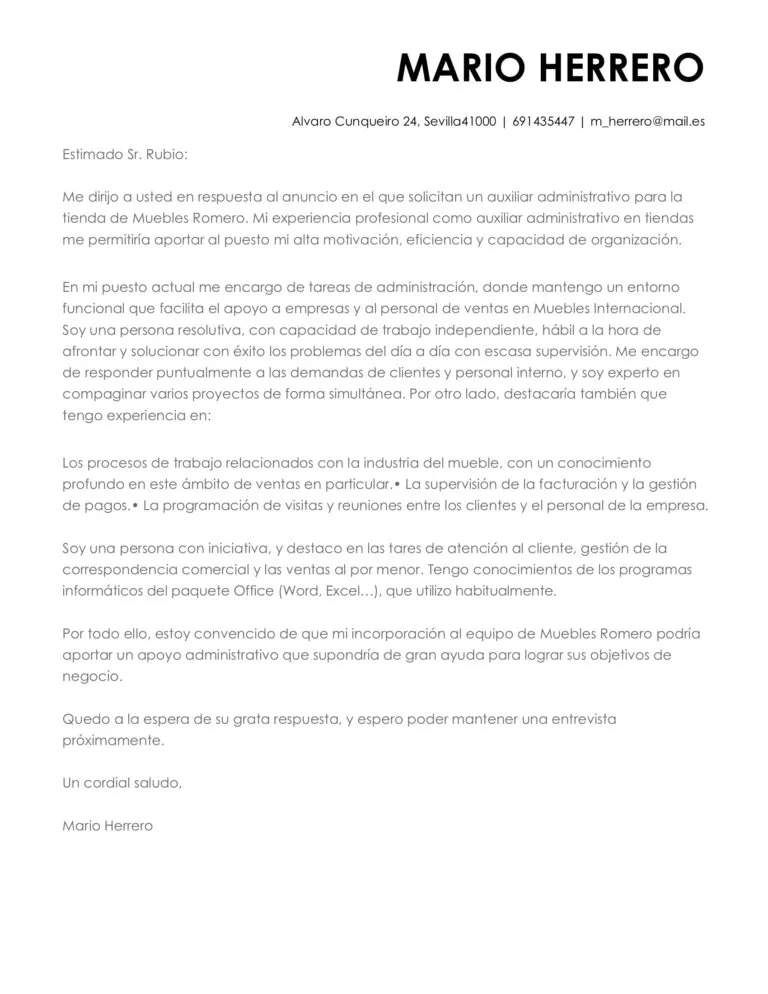 Ejemplos De Carta De Presentacion Para Inspirarte Mi Cv Ideal