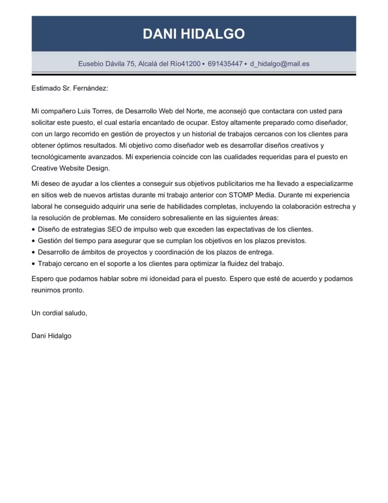 Ejemplos De Carta De Presentacion Para Inspirarte Mi Cv Ideal