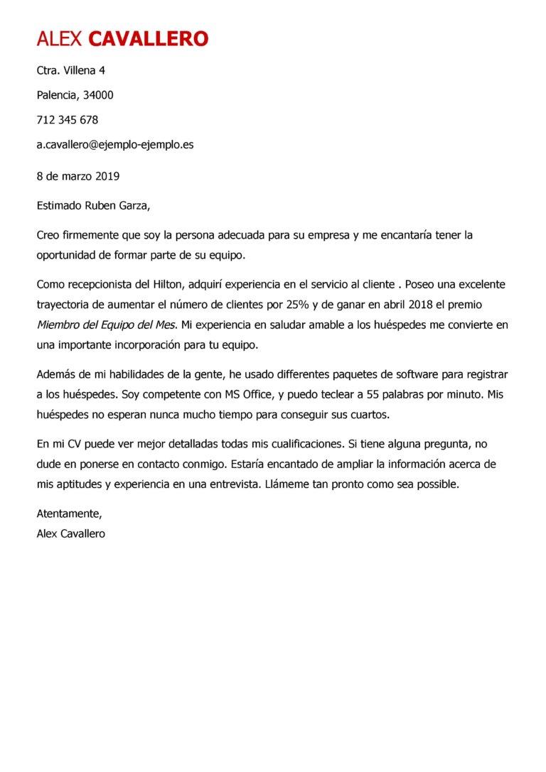 Carta De Presentacion Para Un Trabajo Sin Experiencia