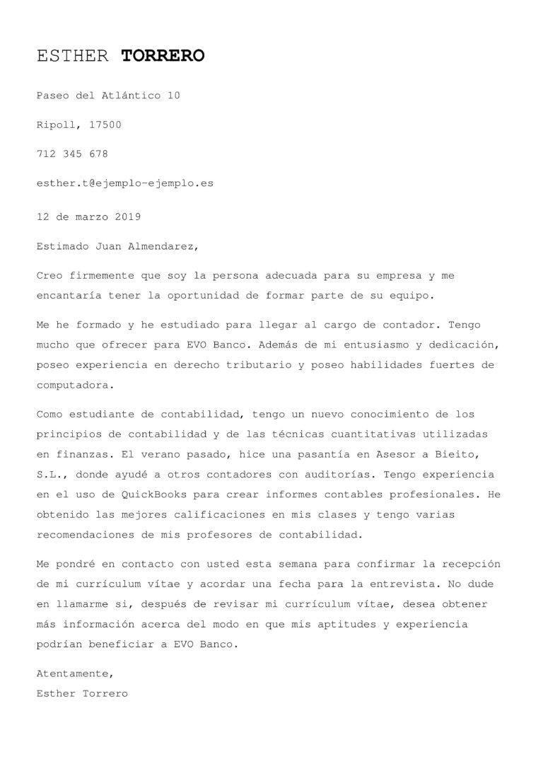 Modelos de carta de presentación profesional 2022 | miCVIdeal