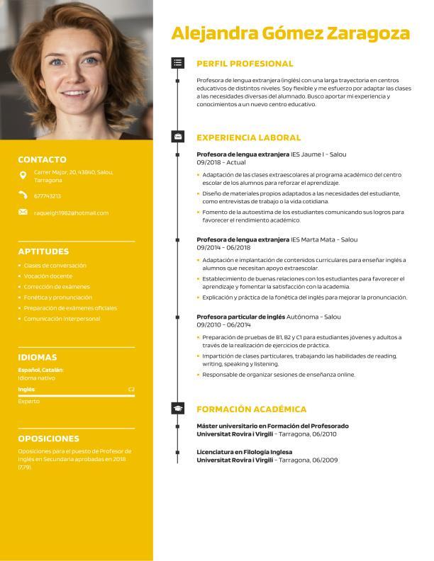 Plantilla De Curr culum De Alba il Y Ejemplos Mi CV Ideal