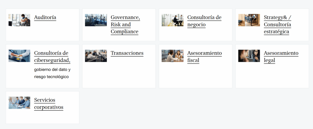 Departamentos de PwC